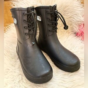 BOGS Amanda Faux Shearling Lined Boot Black Youth 4 EUR 37